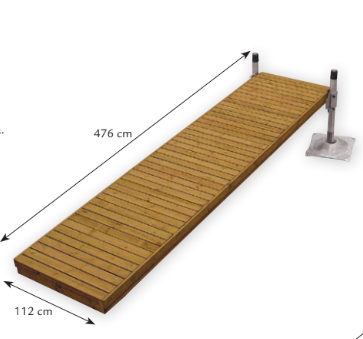 Suorapääty 5 m pylväslaituri, webshopProducts - 