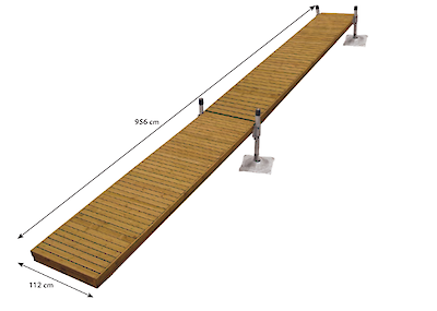 Suorapääty 10 m pylväslaituri, webshopProducts - 